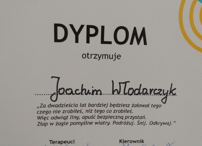 Fundacja Między Niebem a Ziemią - aktualność Turnus rehabilitacyjny Joachima